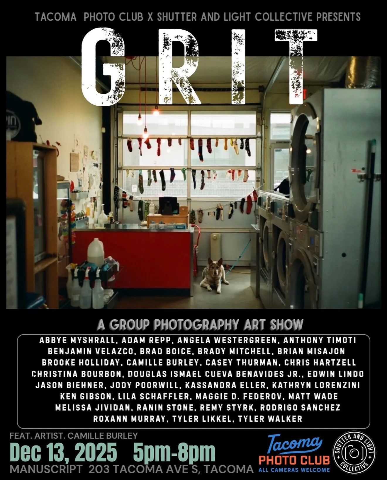 Flier for GRIT — A Group Photography Art Show