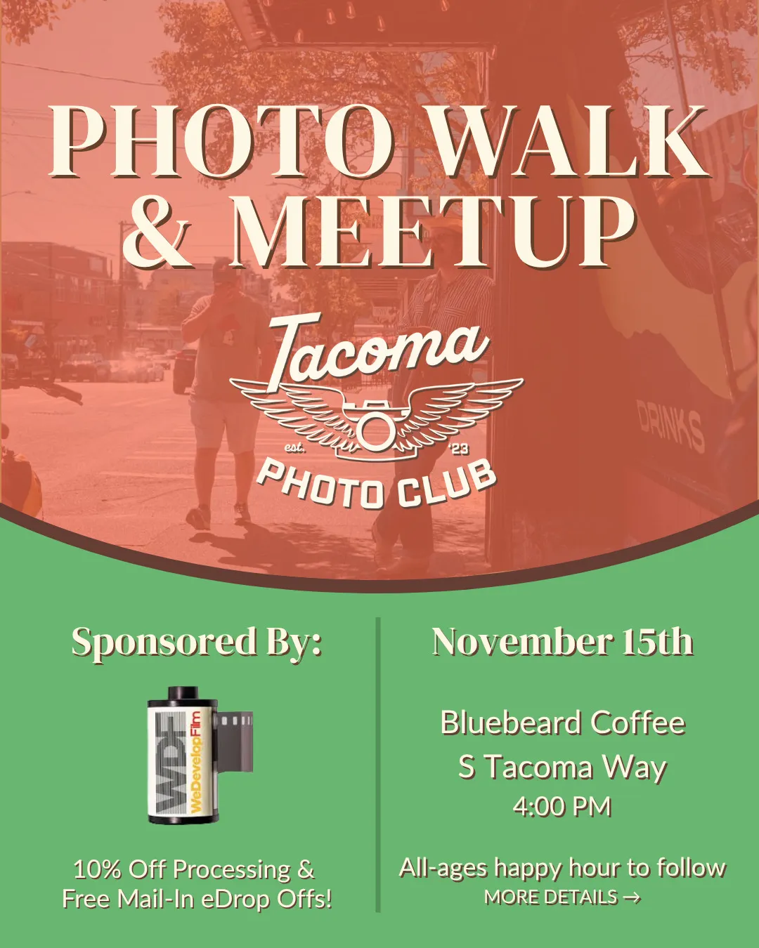 Flier for Photo Walk: S Tacoma Way