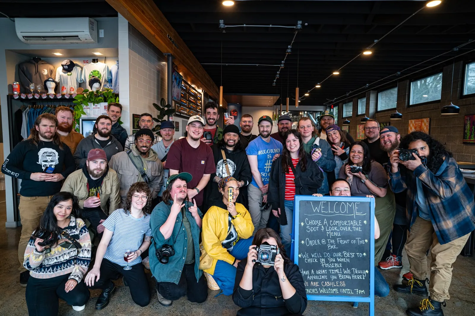 Club members at Meet Up: Sig Brewing